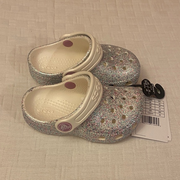CROCS Kids Glitter Clogs - Shimmering Multicolor - Picture 3 of 7